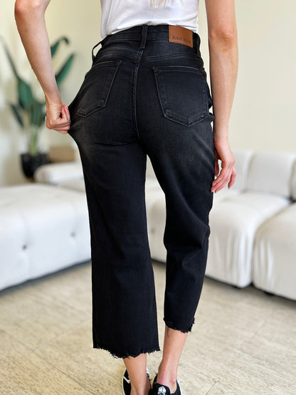 Get trendy with Judy Blue Full Size High Waist Button Fly Jeans - Plus Size available at Styles Code. Grab yours today!