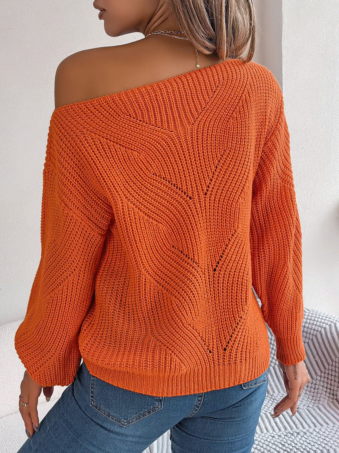 Get trendy with Openwork Long Sleeve Sweater - Sweaters available at Styles Code. Grab yours today!