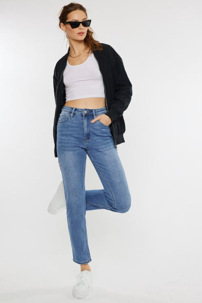 Get trendy with Kancan Full Size Cat's Whiskers High Waist Jeans - Plus Size available at Styles Code. Grab yours today!