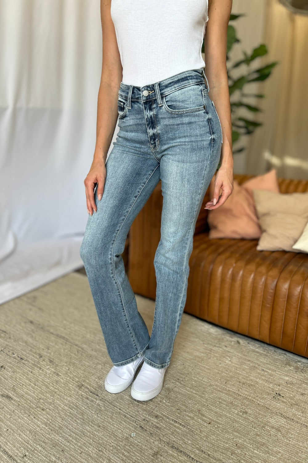 Get trendy with Full Size Bootcut Jeans - Jeans available at Styles Code. Grab yours today!