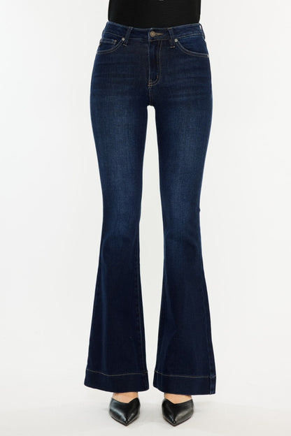 Get trendy with Kancan High Rise Slim Flare Jeans - Jeans available at Styles Code. Grab yours today!