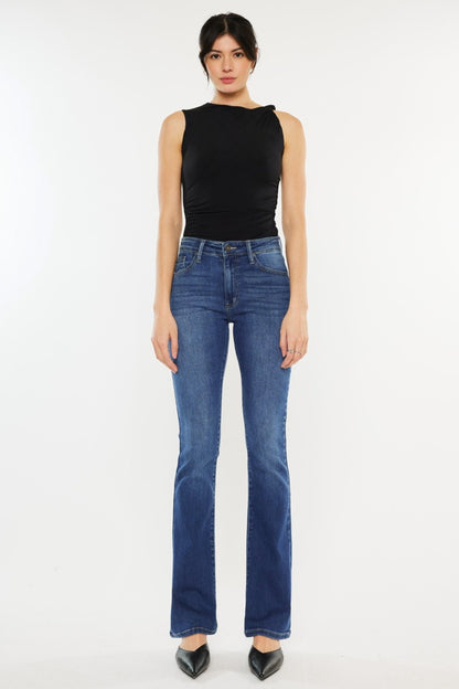 Get trendy with Kancan High Rise Slim Bootcut Jeans - Jeans available at Styles Code. Grab yours today!