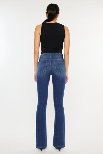 Get trendy with Kancan High Rise Slim Bootcut Jeans - Jeans available at Styles Code. Grab yours today!