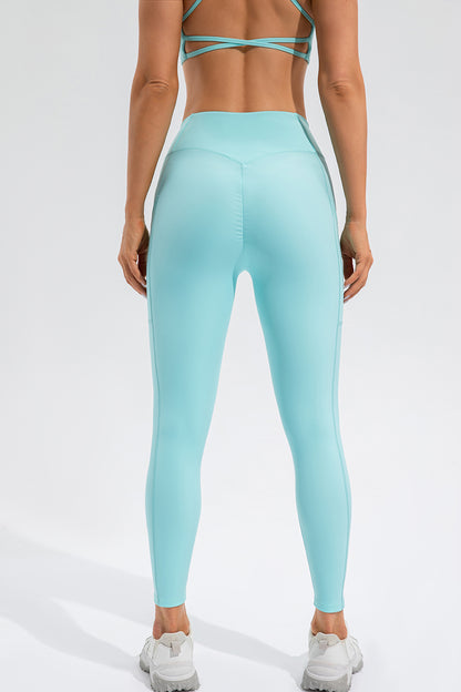 Get trendy with High Waist Active Leggings with Pockets - Activewear available at Styles Code. Grab yours today!