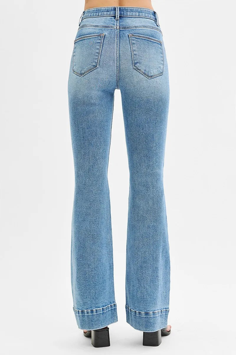 Get trendy with Elastic Band High Rise Jeans Plus Size - Jeans available at Styles Code. Grab yours today!