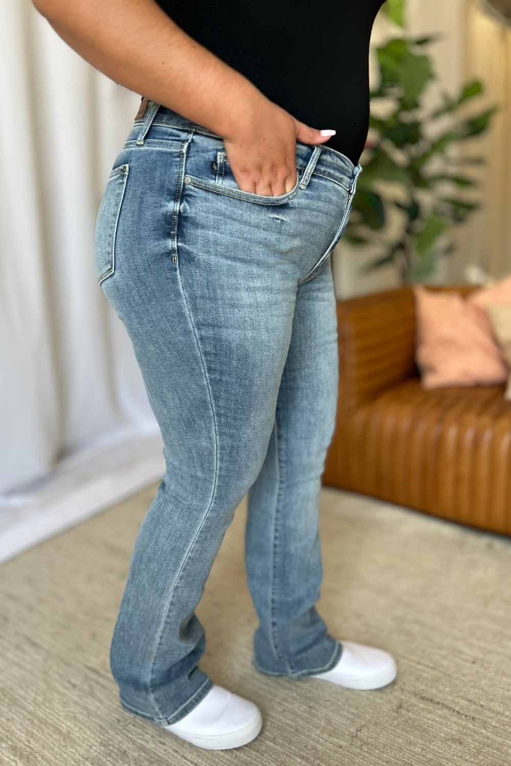 Get trendy with Full Size Bootcut Jeans - Jeans available at Styles Code. Grab yours today!