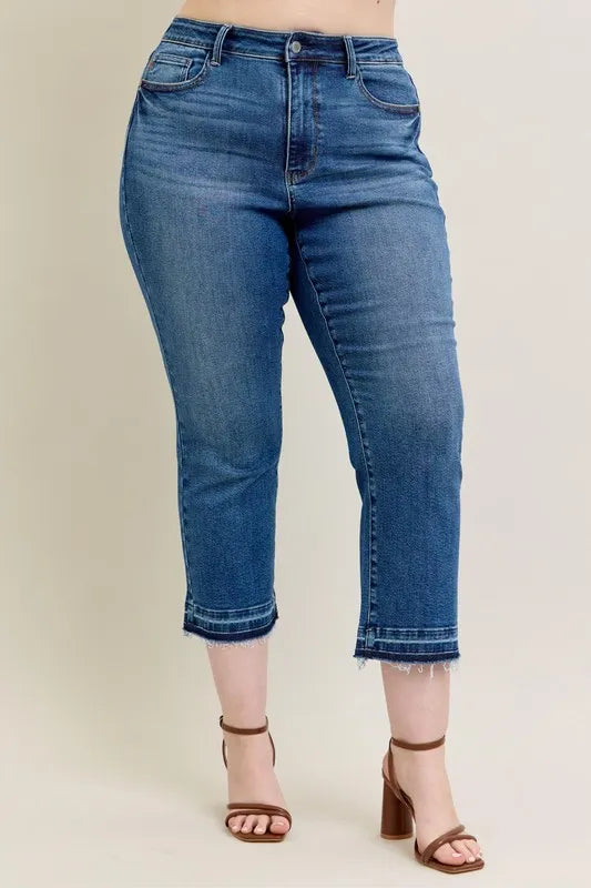 Get trendy with Vintage Wash Flare Jeans Plus Size - Jeans available at Styles Code. Grab yours today!