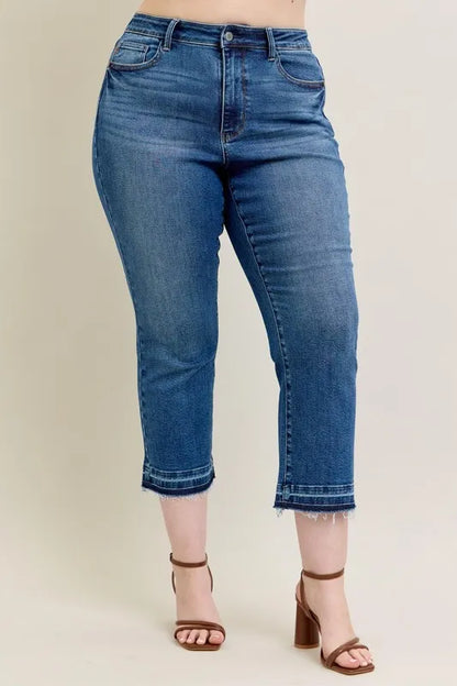 Get trendy with Vintage Wash Flare Jeans Plus Size - Jeans available at Styles Code. Grab yours today!
