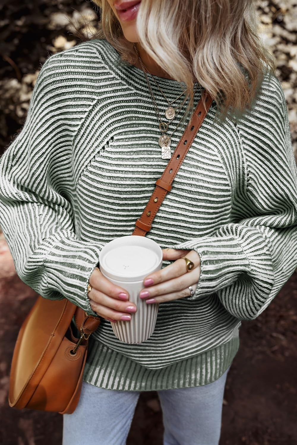 Get trendy with Textured Striped Round Neck Long Sleeve Top -  available at Styles Code. Grab yours today!