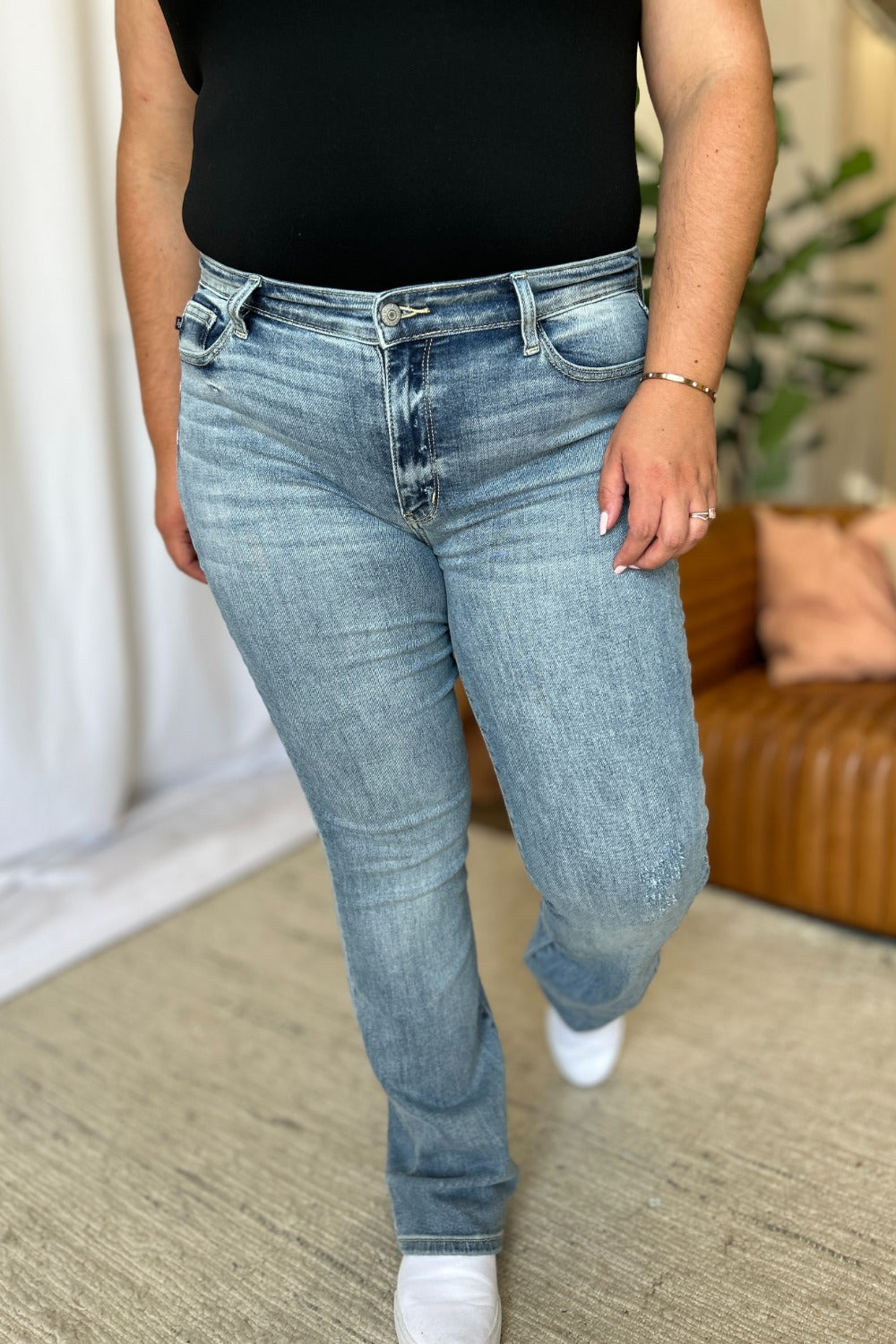 Get trendy with Full Size Bootcut Jeans - Jeans available at Styles Code. Grab yours today!