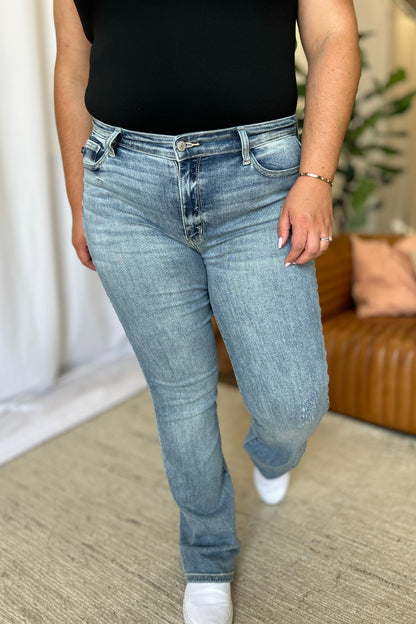 Get trendy with Full Size Bootcut Jeans - Jeans available at Styles Code. Grab yours today!