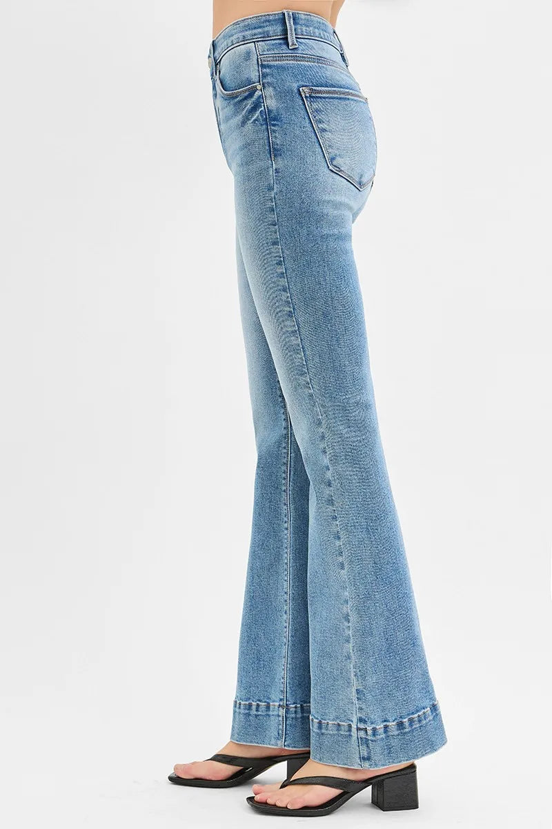 Get trendy with Elastic Band High Rise Jeans Plus Size - Jeans available at Styles Code. Grab yours today!