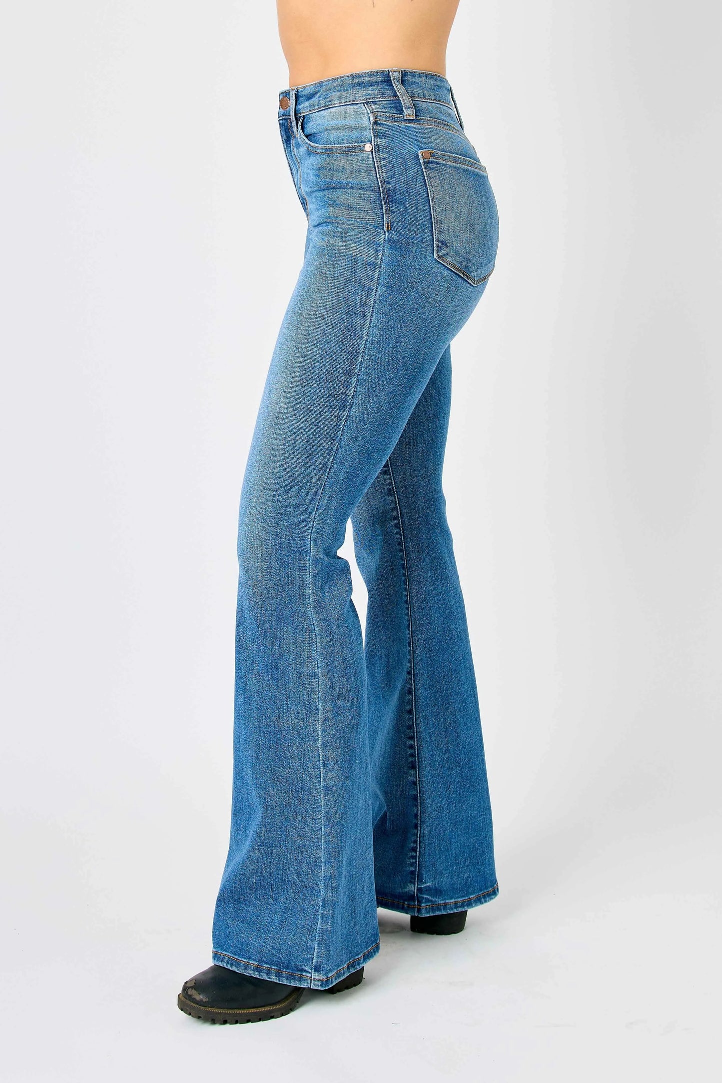 Get trendy with Classic Flare Jeans Plus Size - Jeans available at Styles Code. Grab yours today!