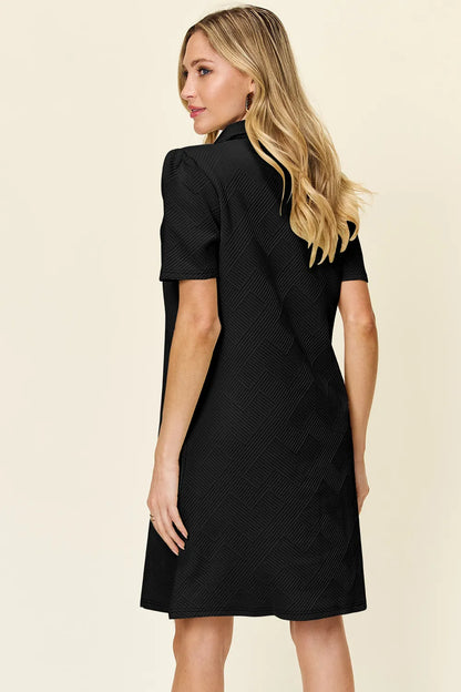 Get trendy with Full Size Collared Neck Dress - Dress available at Styles Code. Grab yours today!