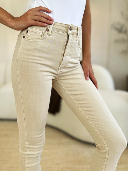 Get trendy with Full Size Tummy Control Skinny Jeans - Jeans available at Styles Code. Grab yours today!