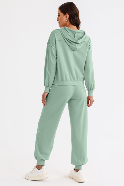 Get trendy with Cutout Drawstring Hoodie and Joggers Active Set - Activewear available at Styles Code. Grab yours today!