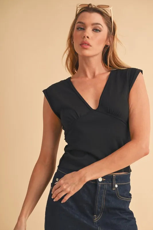 Get trendy with Cap Sleeve Cropped Top -  available at Styles Code. Grab yours today!
