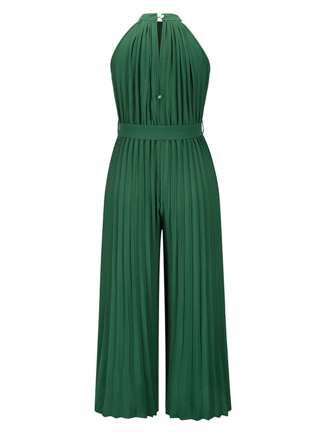 Get trendy with Cutout Tied Pleated Sleeveless Jumpsuit - Jumpsuit available at Styles Code. Grab yours today!