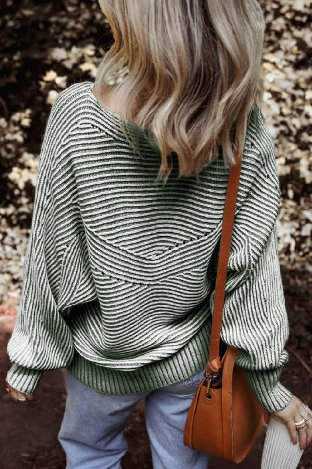 Get trendy with Textured Striped Round Neck Long Sleeve Top -  available at Styles Code. Grab yours today!