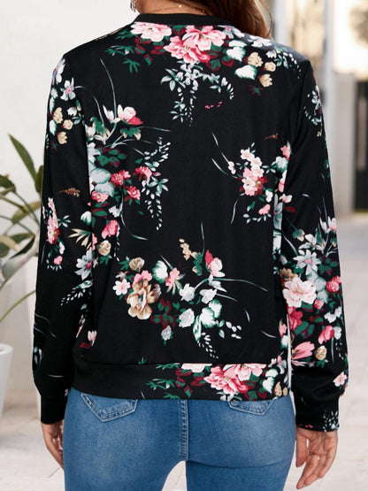 Get trendy with Printed Zip Up Long Sleeve Jacket - Jackets available at Styles Code. Grab yours today!