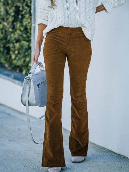 Get trendy with High Waist Bootcut Pants - Pants available at Styles Code. Grab yours today!