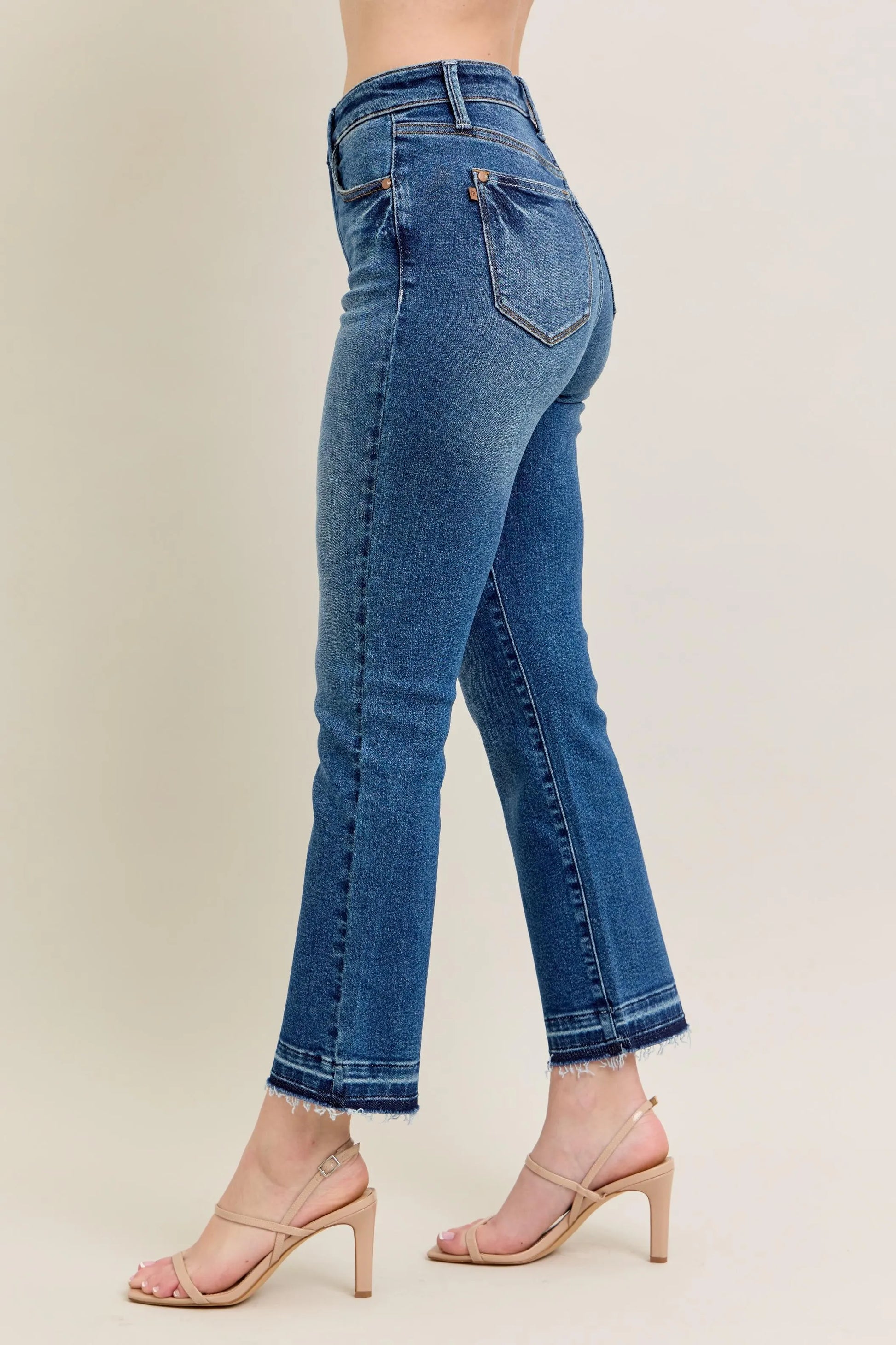 Get trendy with Vintage Wash Flare Jeans Plus Size - Jeans available at Styles Code. Grab yours today!