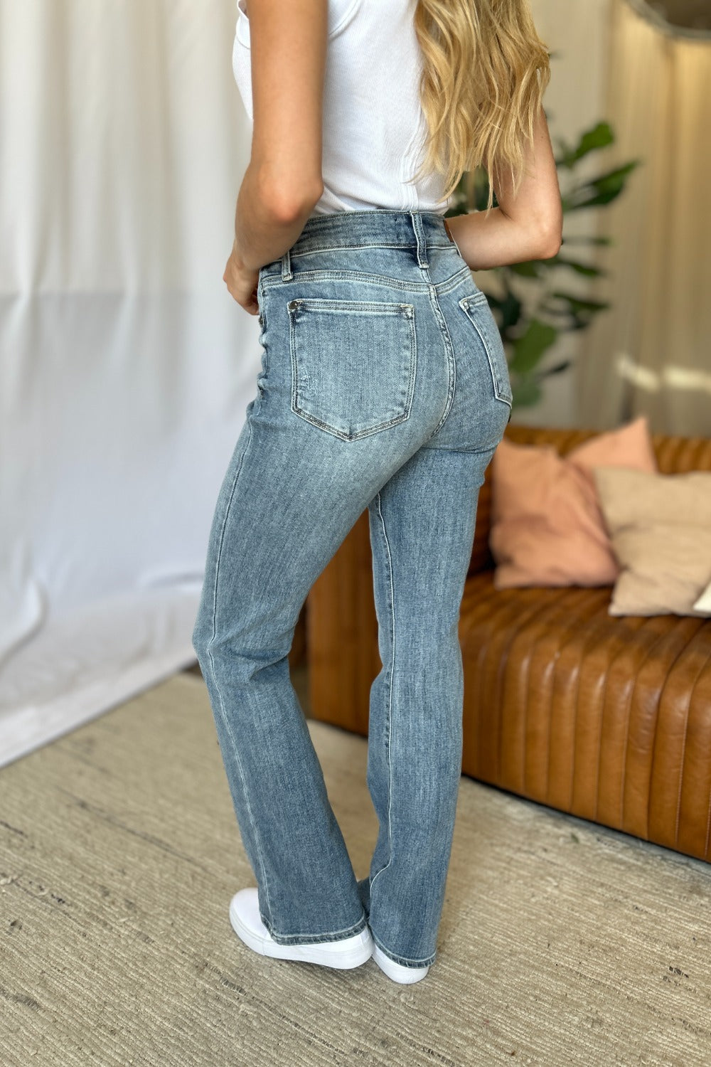 Get trendy with Full Size Bootcut Jeans - Jeans available at Styles Code. Grab yours today!