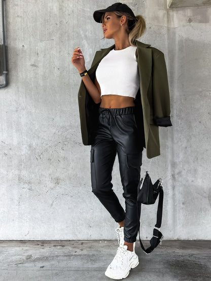 Get trendy with Drawstring Pants with Pockets - Pants available at Styles Code. Grab yours today!