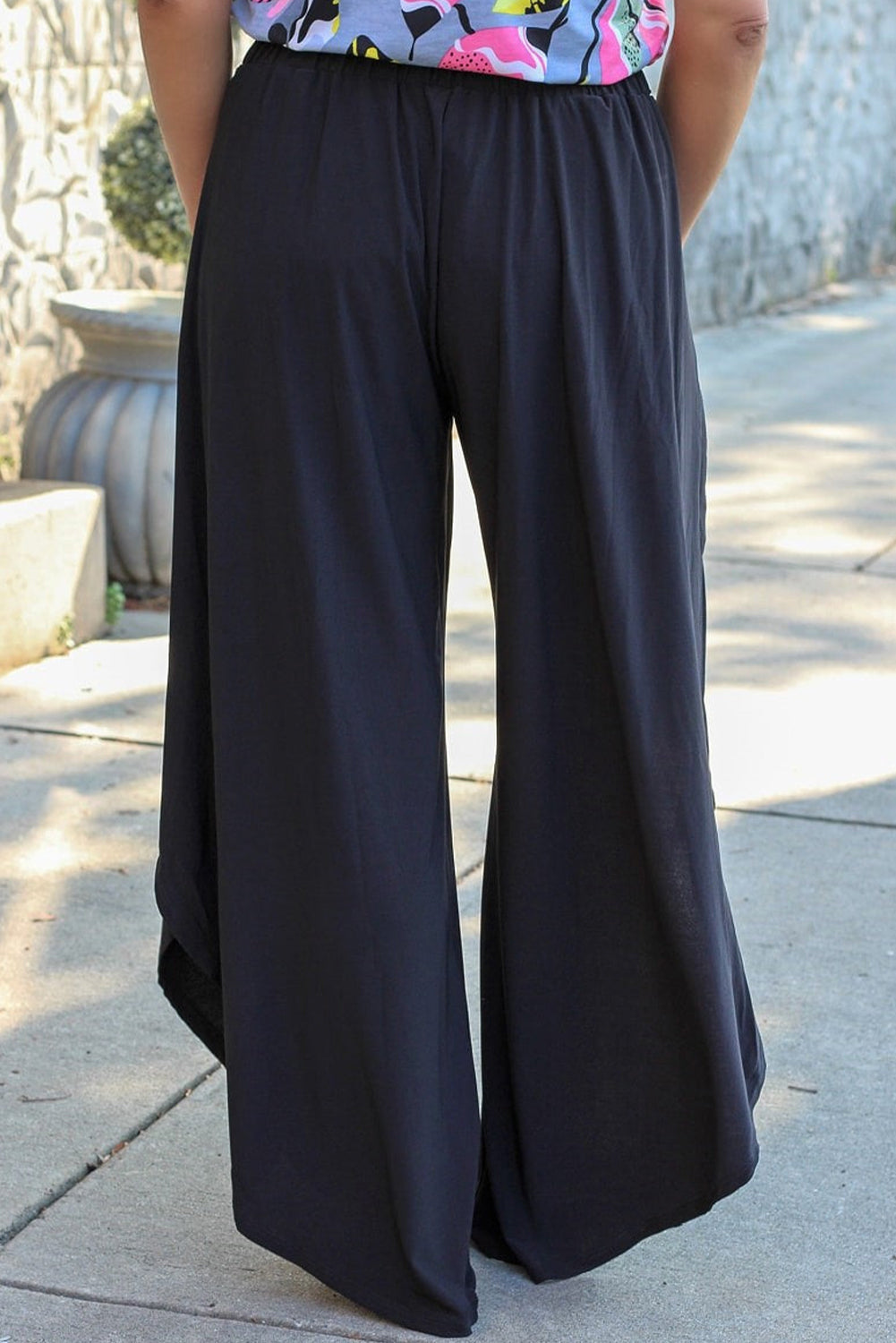 Get trendy with Plus Size Tie Front Wide Leg Pants - Plus Size available at Styles Code. Grab yours today!