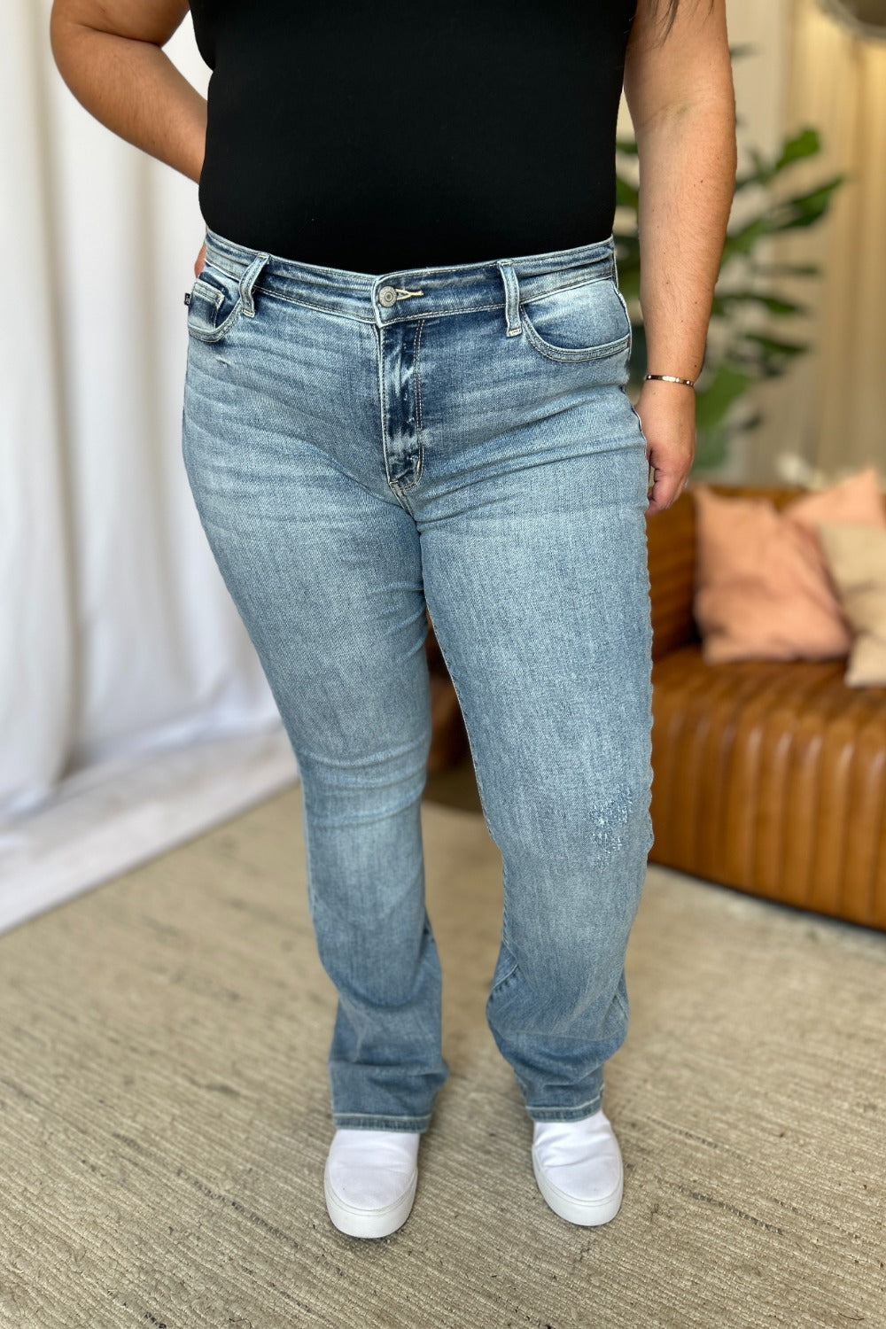 Get trendy with Full Size Bootcut Jeans - Jeans available at Styles Code. Grab yours today!