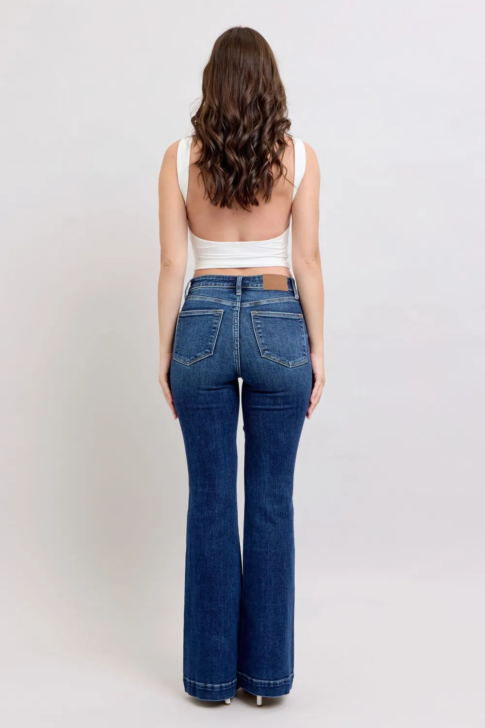 Get trendy with High Rise Flare Jeans Plus Size - Jeans available at Styles Code. Grab yours today!