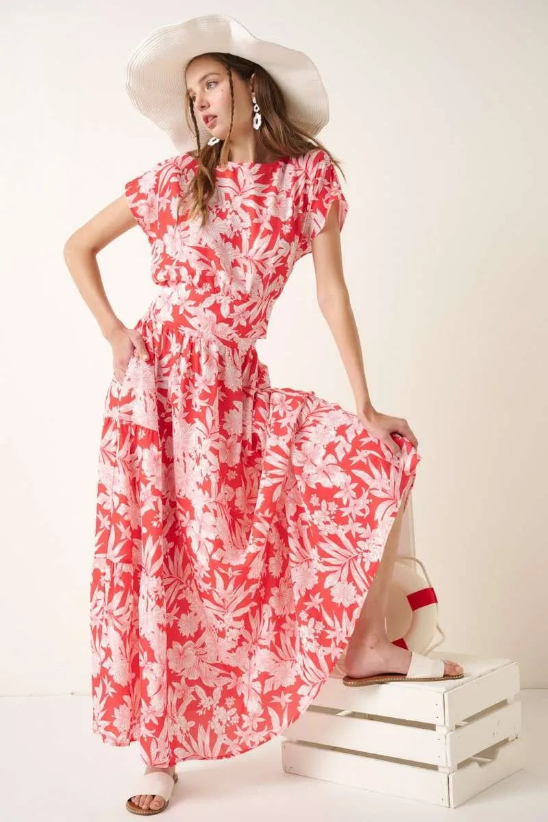 Get trendy with Tropical Print Top and Skirt Set - Two Piece Sets available at Styles Code. Grab yours today!