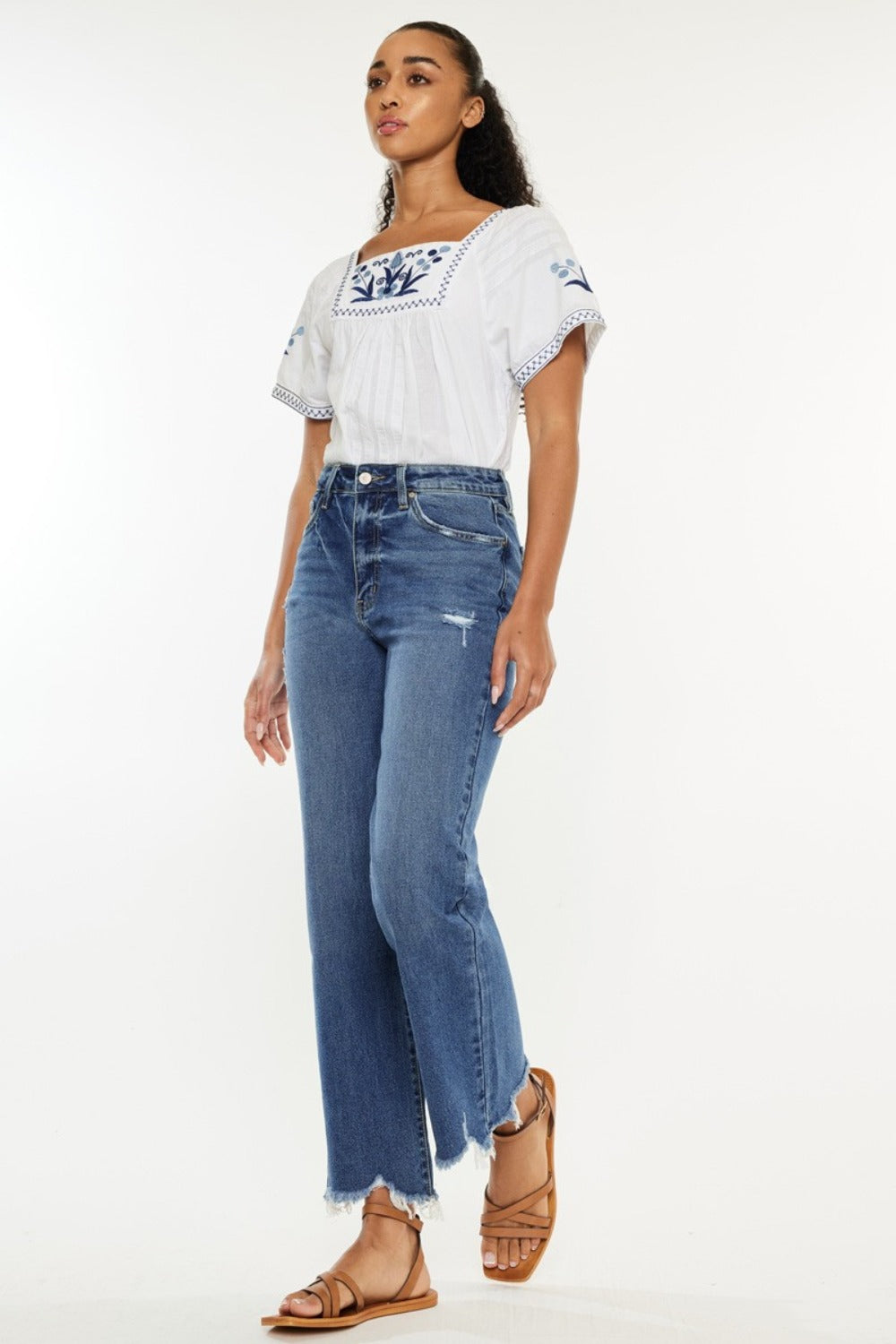 Get trendy with Kancan Full Size High Rise Slim Wide Leg Jeans - Jeans available at Styles Code. Grab yours today!