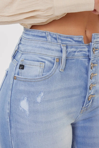 Get trendy with Curvy High Rise Flare Jeans - Jeans available at Styles Code. Grab yours today!