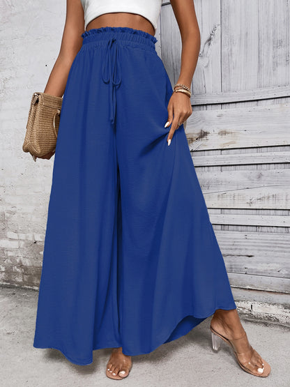 Get trendy with Honey Tied High Waist Wide Leg Pants - Pants available at Styles Code. Grab yours today!