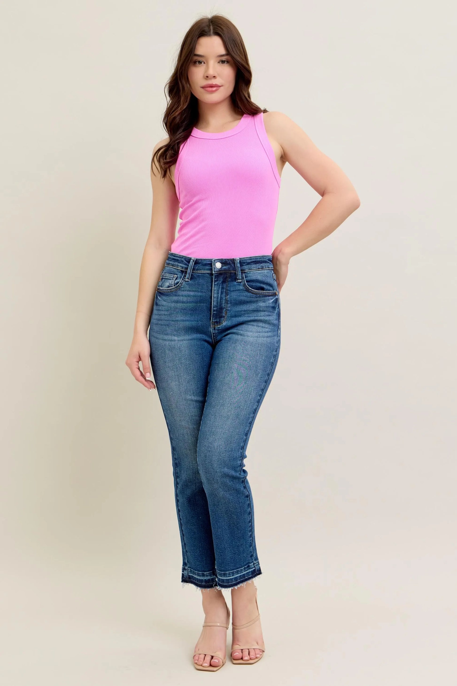 Get trendy with Vintage Wash Flare Jeans Plus Size - Jeans available at Styles Code. Grab yours today!