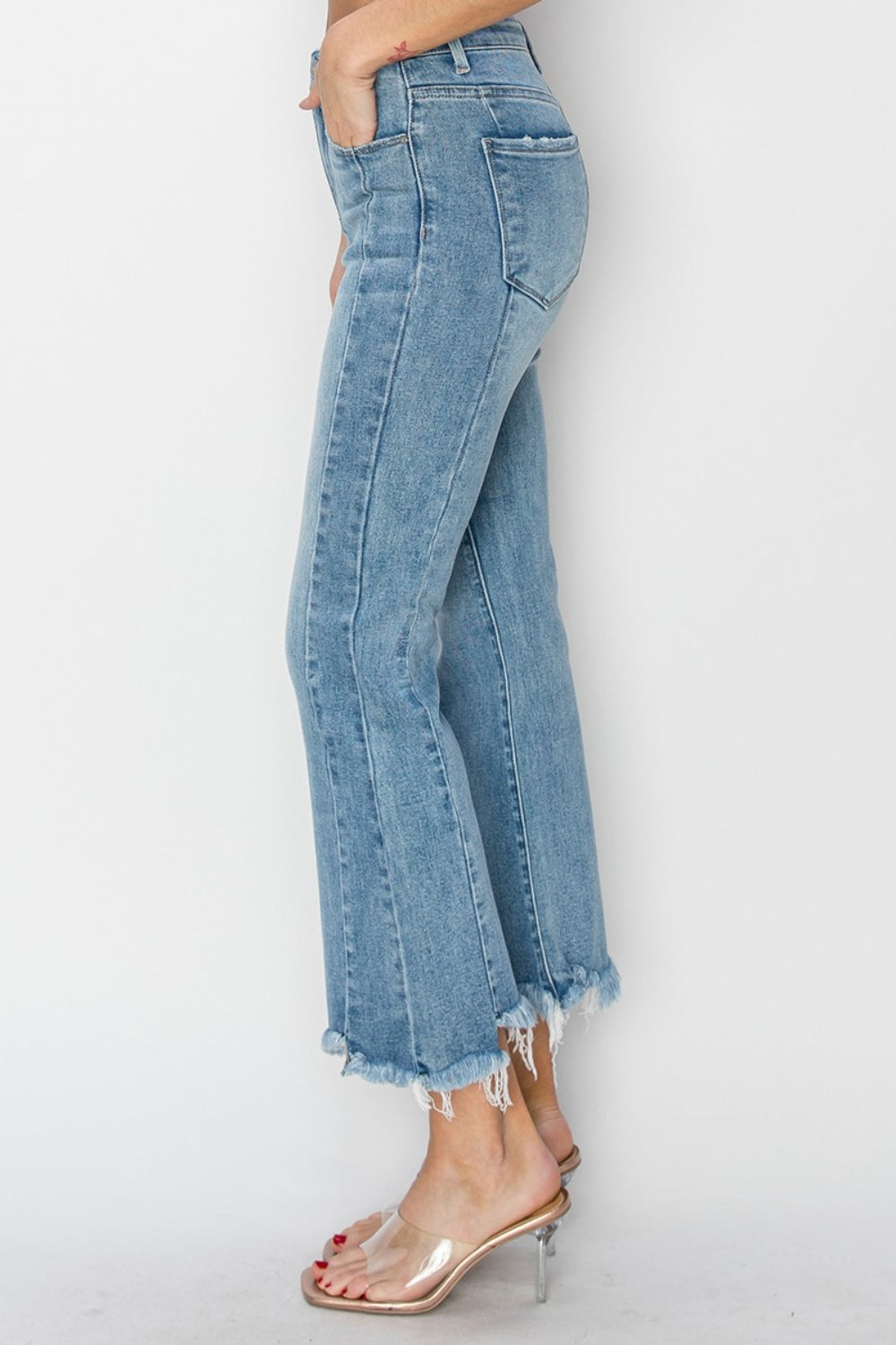 Get trendy with Full Size High Rise Jeans - Jeans available at Styles Code. Grab yours today!