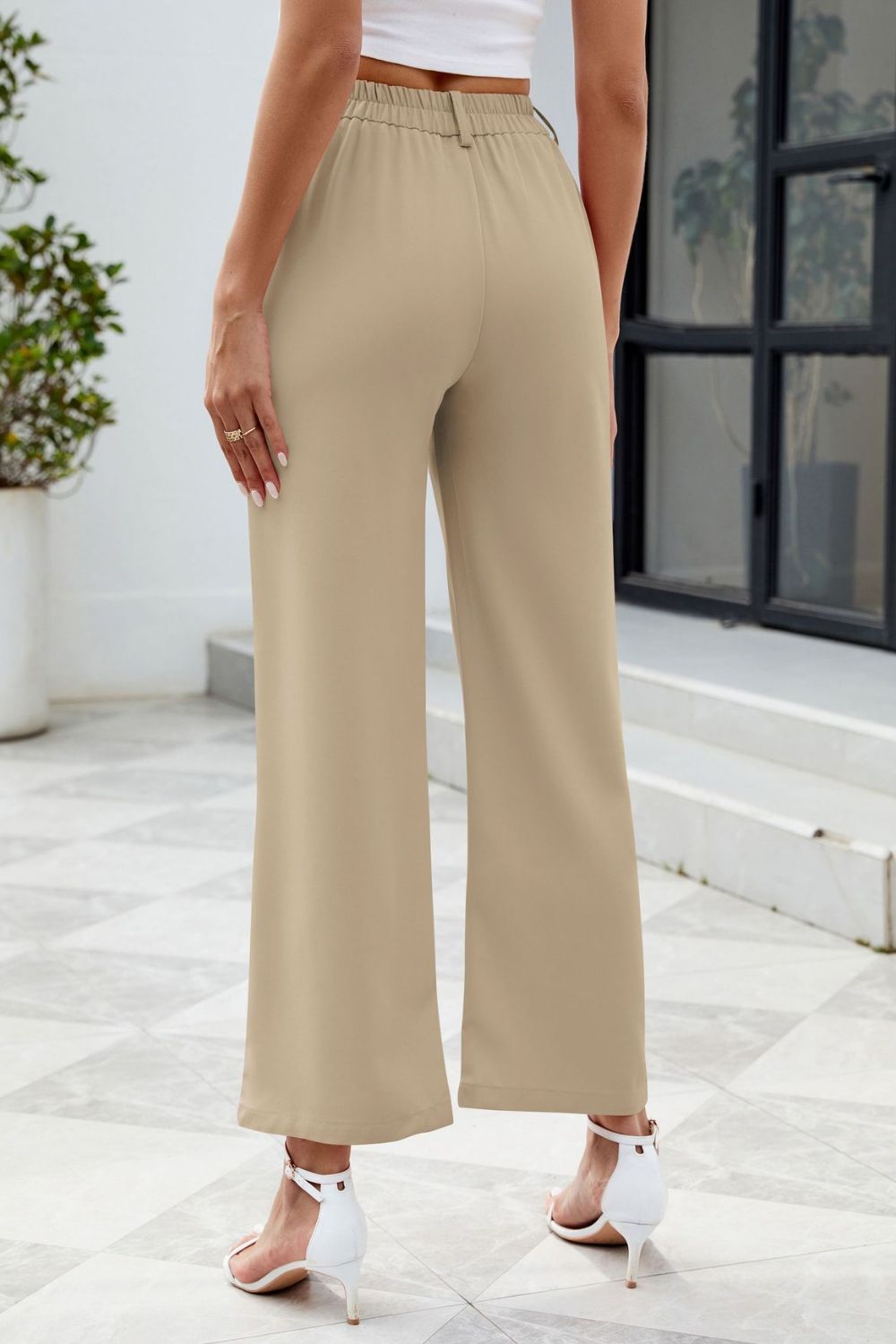 Get trendy with Pocketed High Waist Pants - Pants available at Styles Code. Grab yours today!