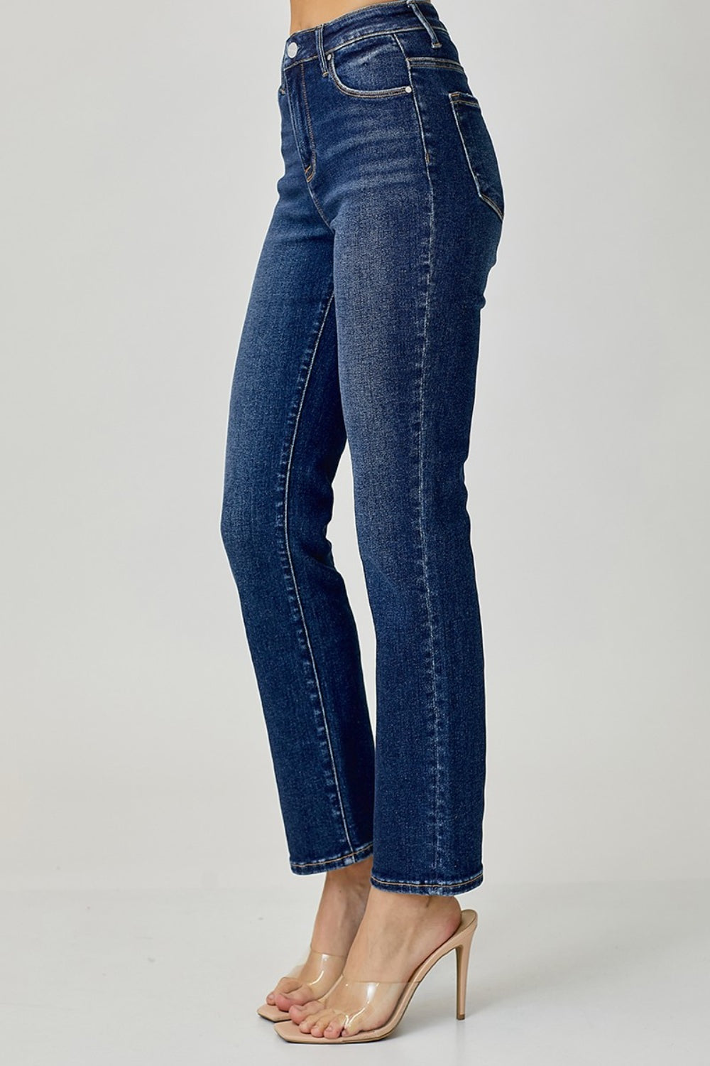 Get trendy with RISEN Full Size High Waist Straight Jeans - Jeans available at Styles Code. Grab yours today!