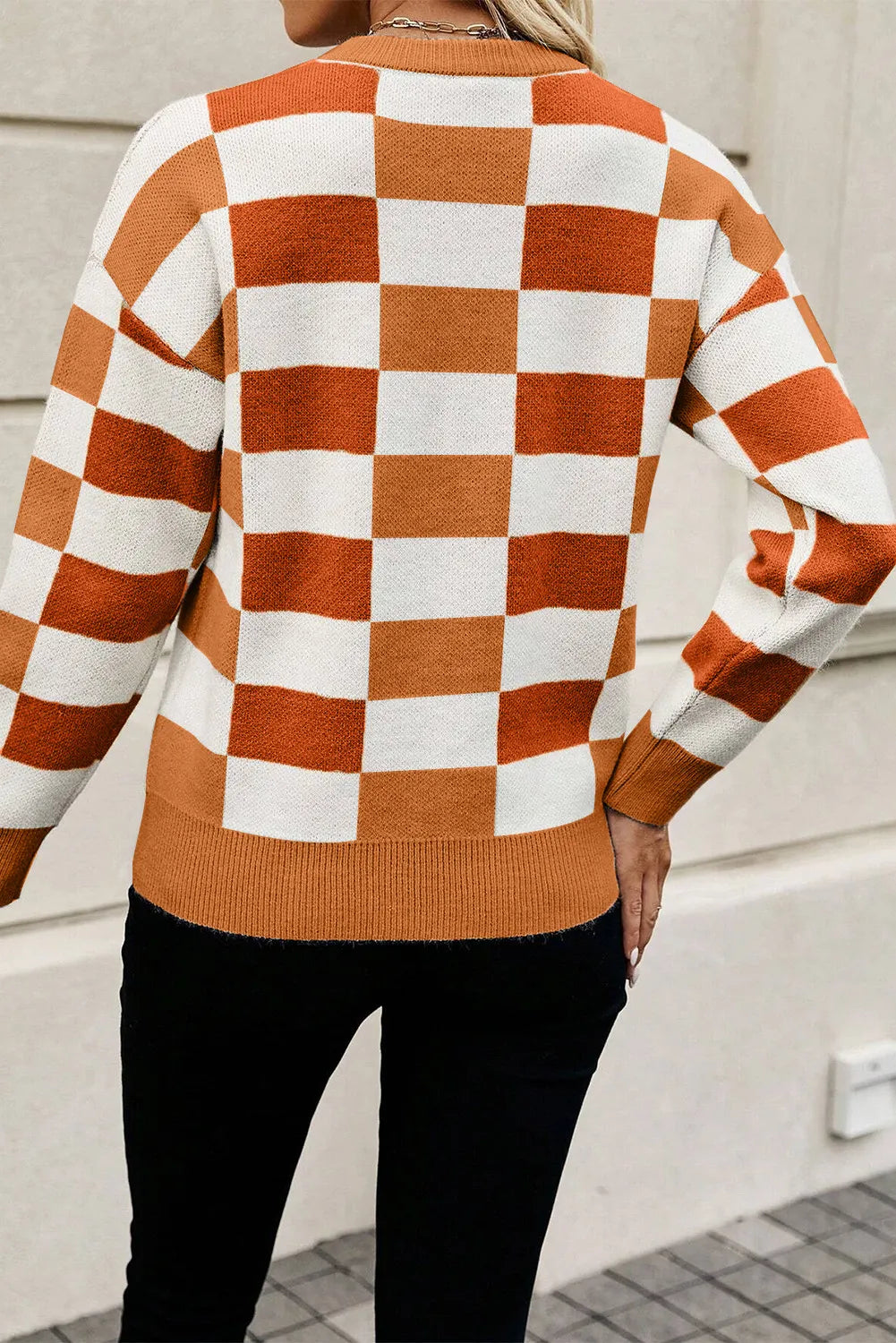 Get trendy with Color Block Round Neck Sweater - Sweaters available at Styles Code. Grab yours today!