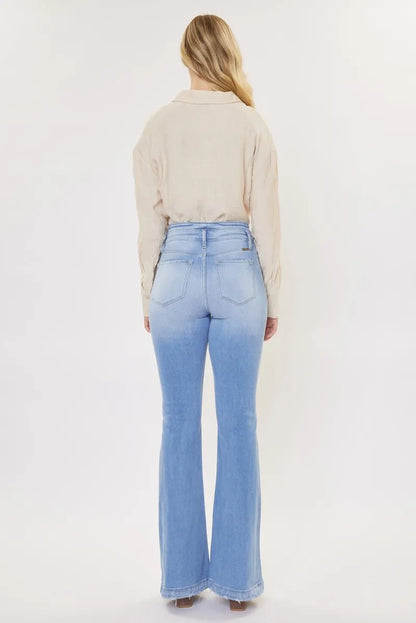 Get trendy with Curvy High Rise Flare Jeans - Jeans available at Styles Code. Grab yours today!