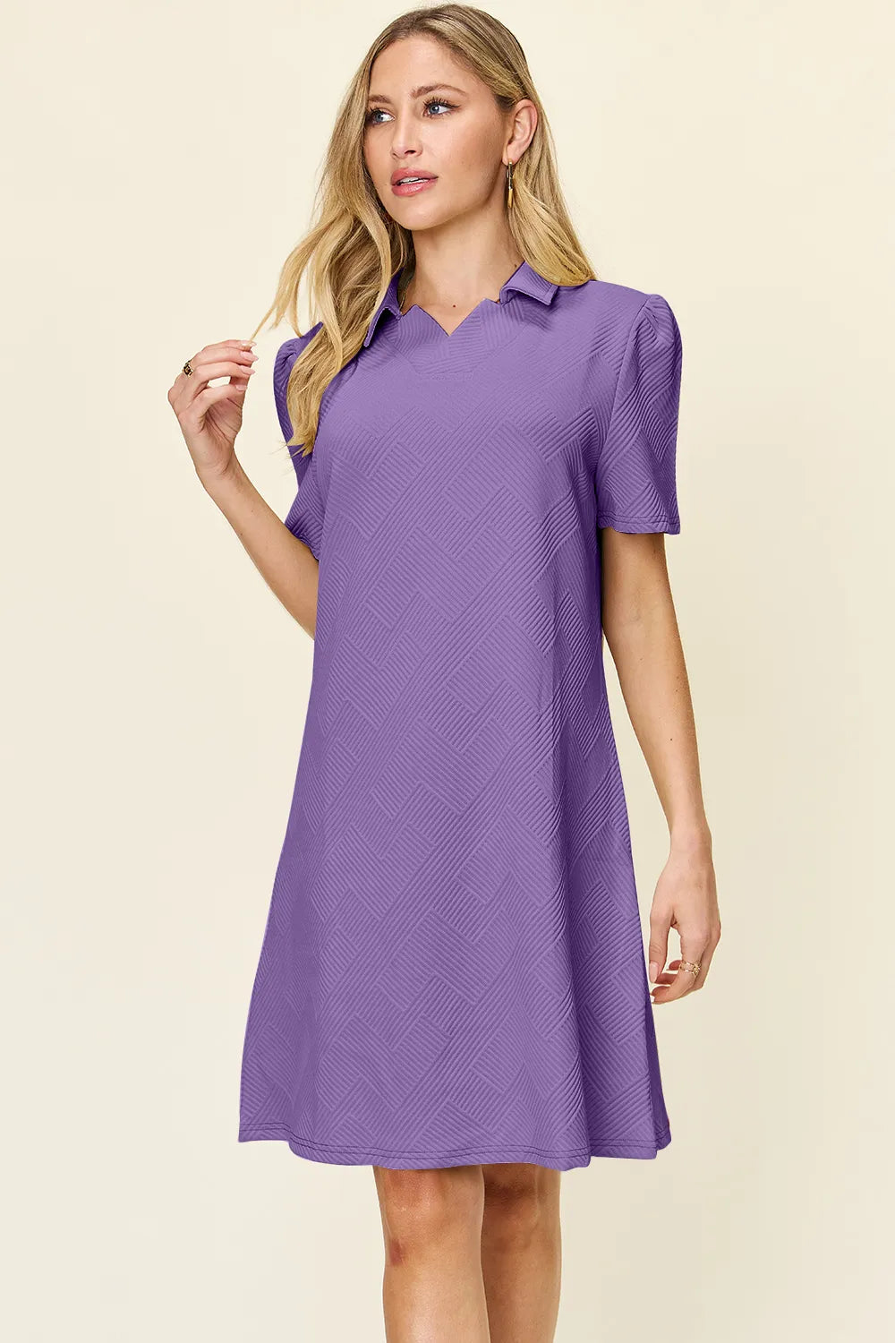 Get trendy with Full Size Collared Neck Dress - Dress available at Styles Code. Grab yours today!