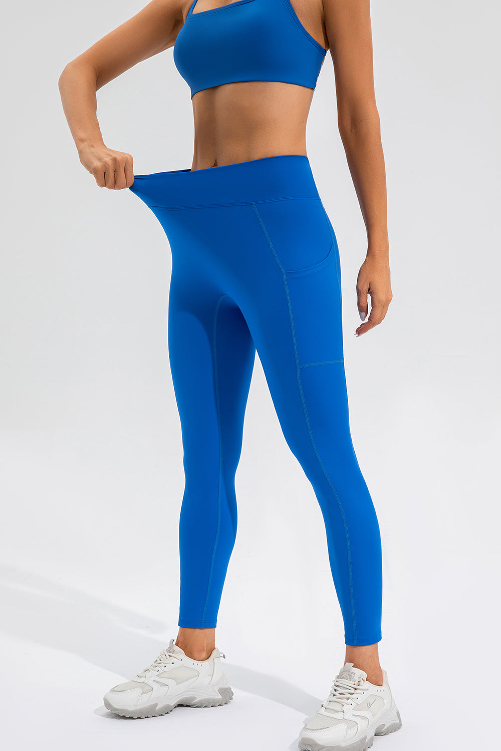 Get trendy with High Waist Active Leggings with Pockets - Activewear available at Styles Code. Grab yours today!