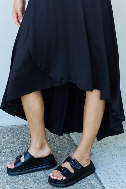 Get trendy with Ninexis First Choice High Waisted Flare Maxi Skirt in Black -  available at Styles Code. Grab yours today!