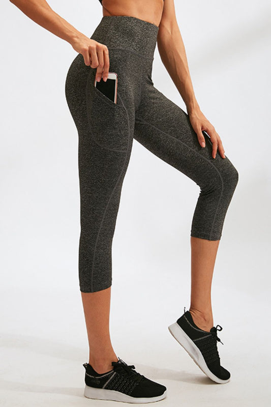 Get trendy with Slim Fit Wide Waistband Active Leggings with Pockets - Activewear available at Styles Code. Grab yours today!