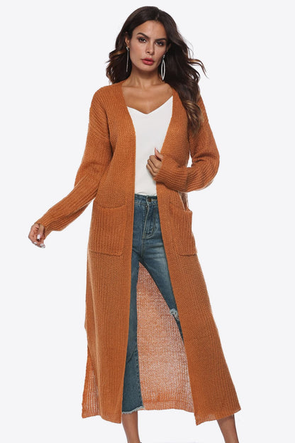 Get trendy with Long Sleeve Open Front Buttoned Cardigan - Cardigan available at Styles Code. Grab yours today!