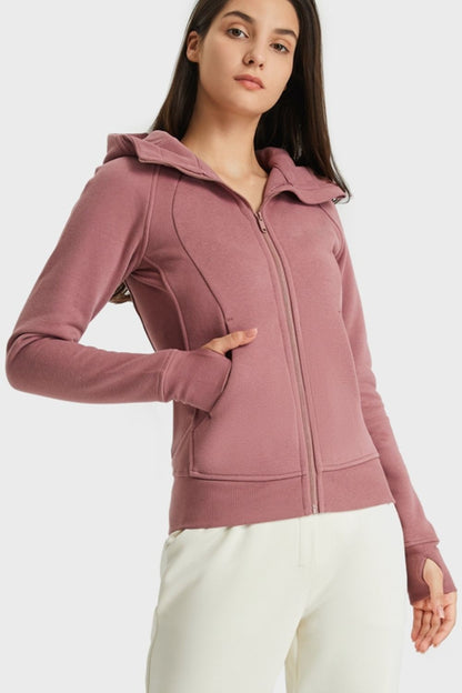 Get trendy with Zip Up Seam Detail Hooded Sports Jacket - Activewear available at Styles Code. Grab yours today!