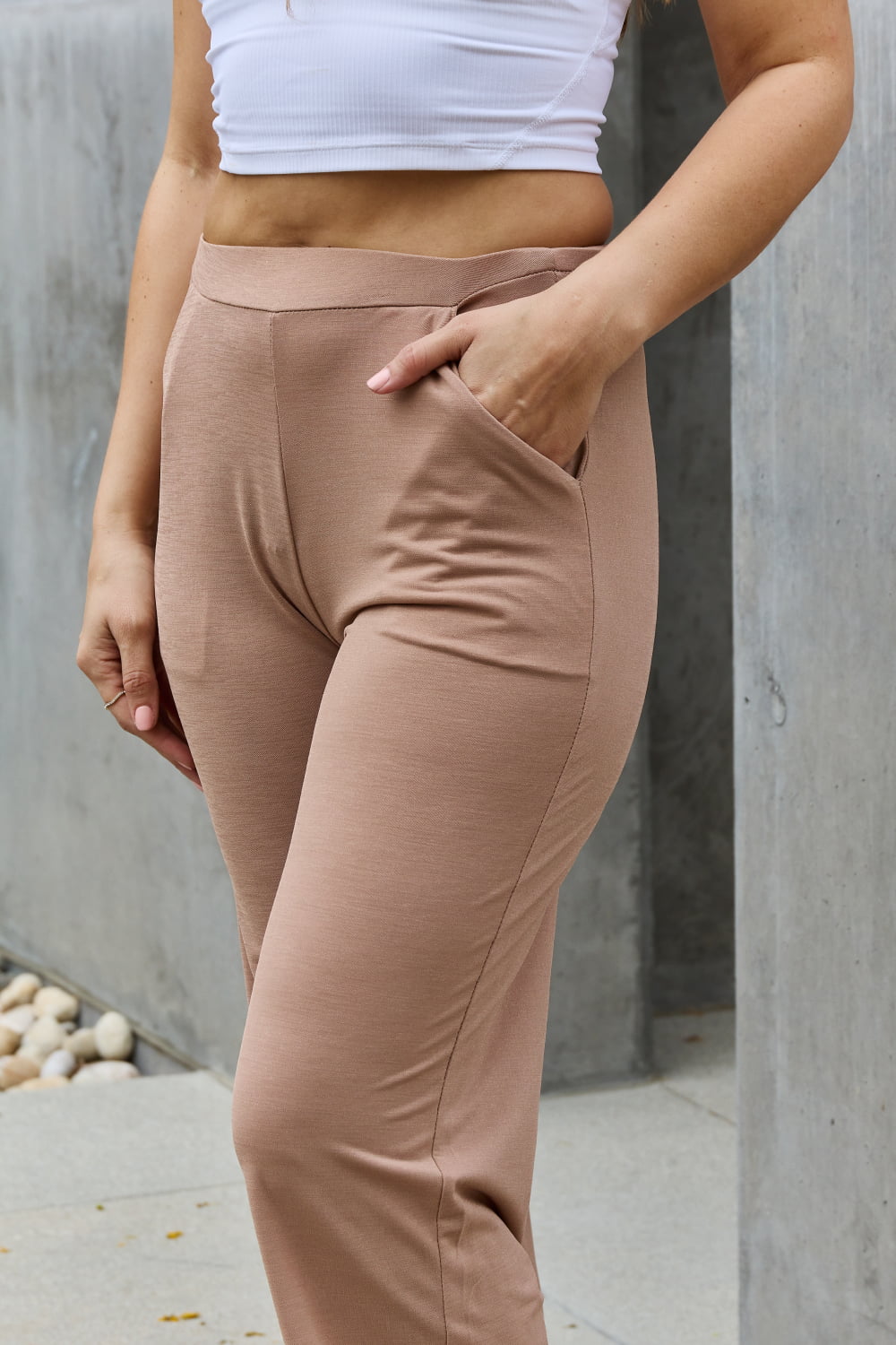 Get trendy with e.Luna Look Again Straight Leg Pants - Luxe available at Styles Code. Grab yours today!