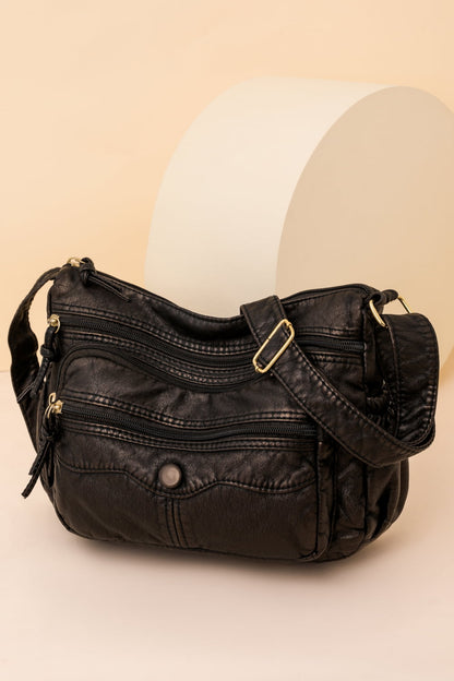 Get trendy with Adored PU Leather Crossbody Bag - Bags available at Styles Code. Grab yours today!