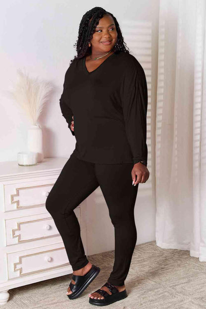 Get trendy with Full Size V-Neck Top and Pants Lounge Set -  available at Styles Code. Grab yours today!